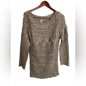 Tristan Cozy Knit Sweater dress in Taupe size small